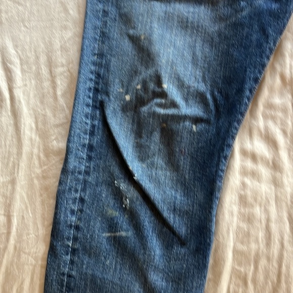 Polo Ralph Lauren Varick Slim-Straight Paint Splatter Denim 34x30 - Picture 2 of 7
